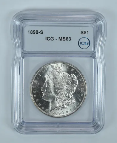 1890-S Morgan Silver Dollar MS63 ICG