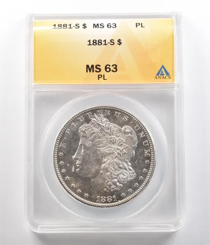 1881-S Morgan Silver Dollar MS63 PL ANACS *4724