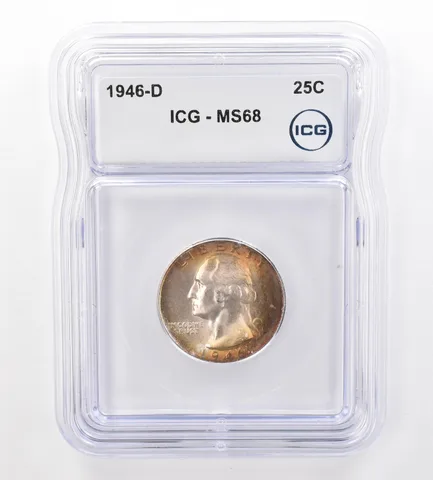 1946-D Washington Quarter MS68 ICG Beautiful Tone a7617