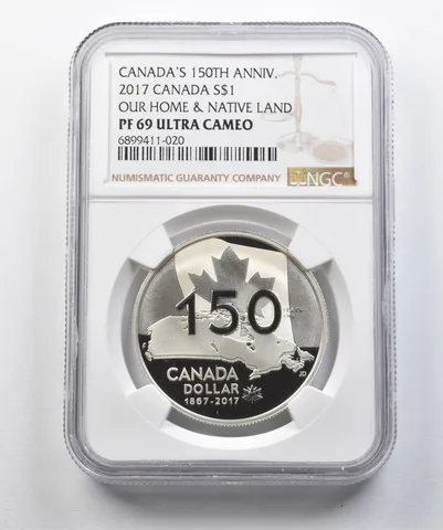 2017 Canada Silver Dollar 150th Anniv Our Home & Native Land PF69 UCAM NGC *4399