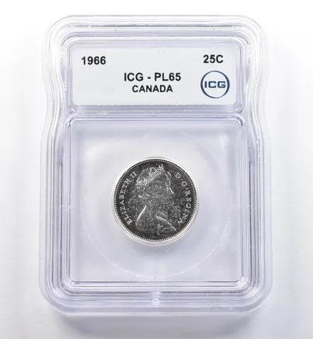 1966 Canada 25 Cents PL65 ICG *0232