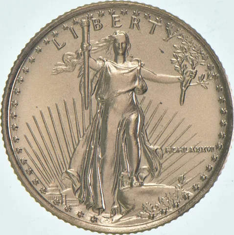 1986 $5 American Gold Eagle 1/10 Oz Gold Unc