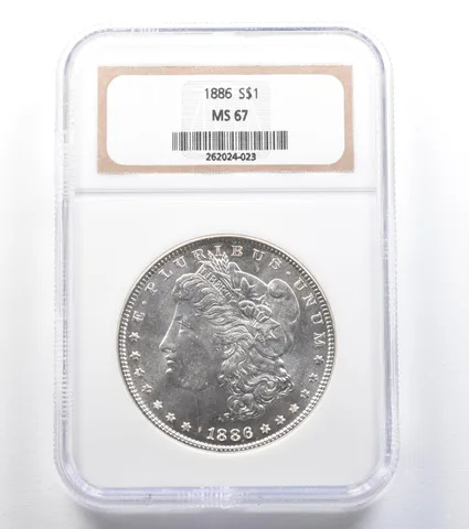 1886 Morgan Silver Dollar MS67 NGC PQ *8035