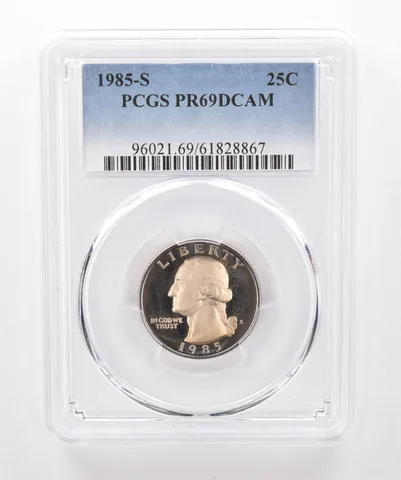 1985-S Washington Quarter PR69 DCAM PCGS Beautiful Tone *1917