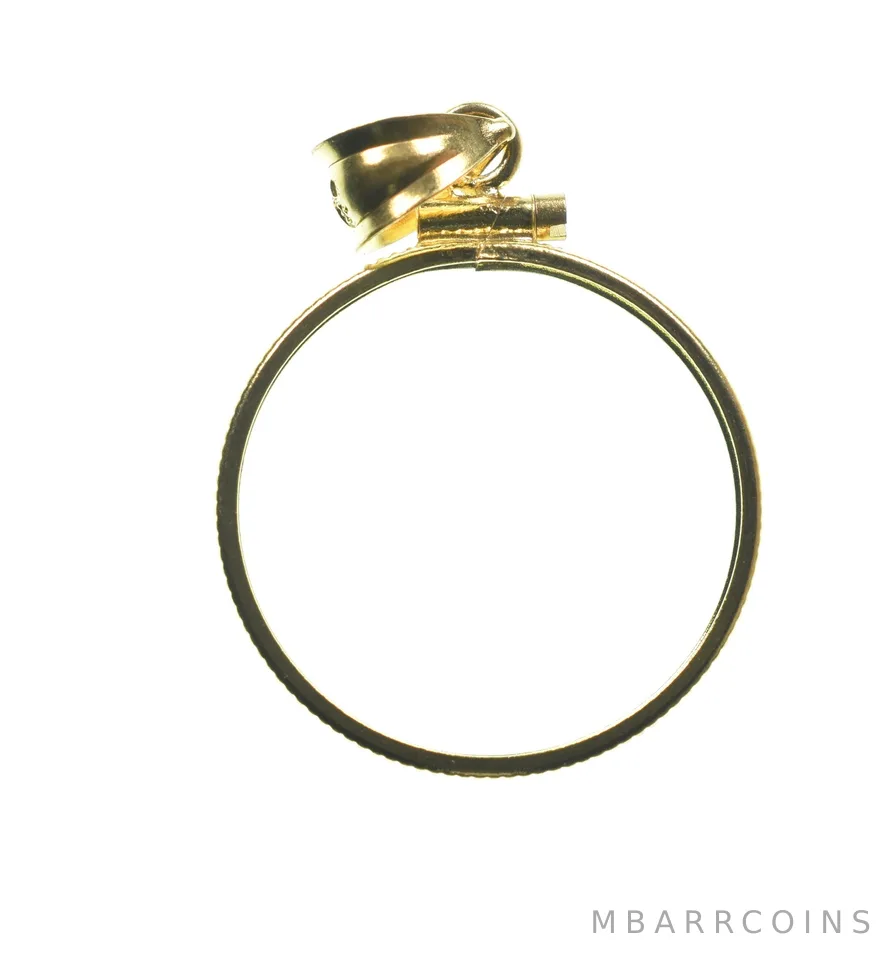 14K 21.2mm Gold Filled US Nickel Coin Bezel Pendant Frame Edge *1319