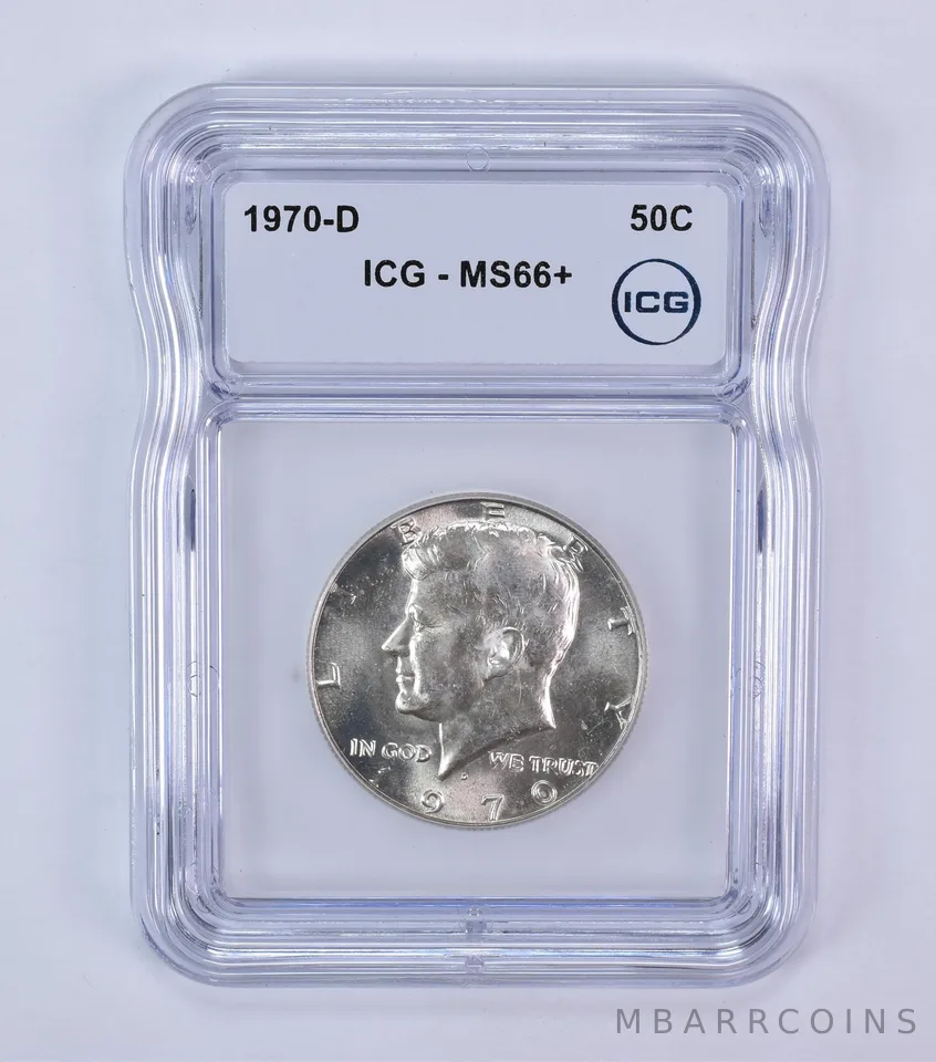 1970-D Kennedy Half Dollar MS66+ ICG
