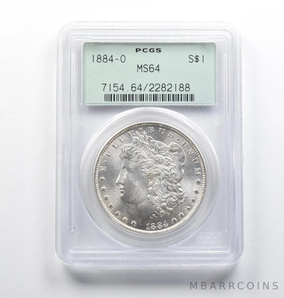 MS64 1884-O Morgan Silver Dollar PCGS OGH a0886