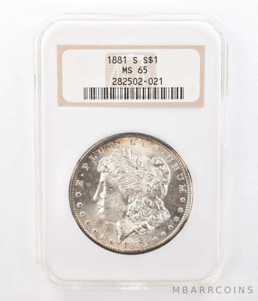 1881-S Morgan Silver Dollar MS65 NGC Peripheral Tone *7973