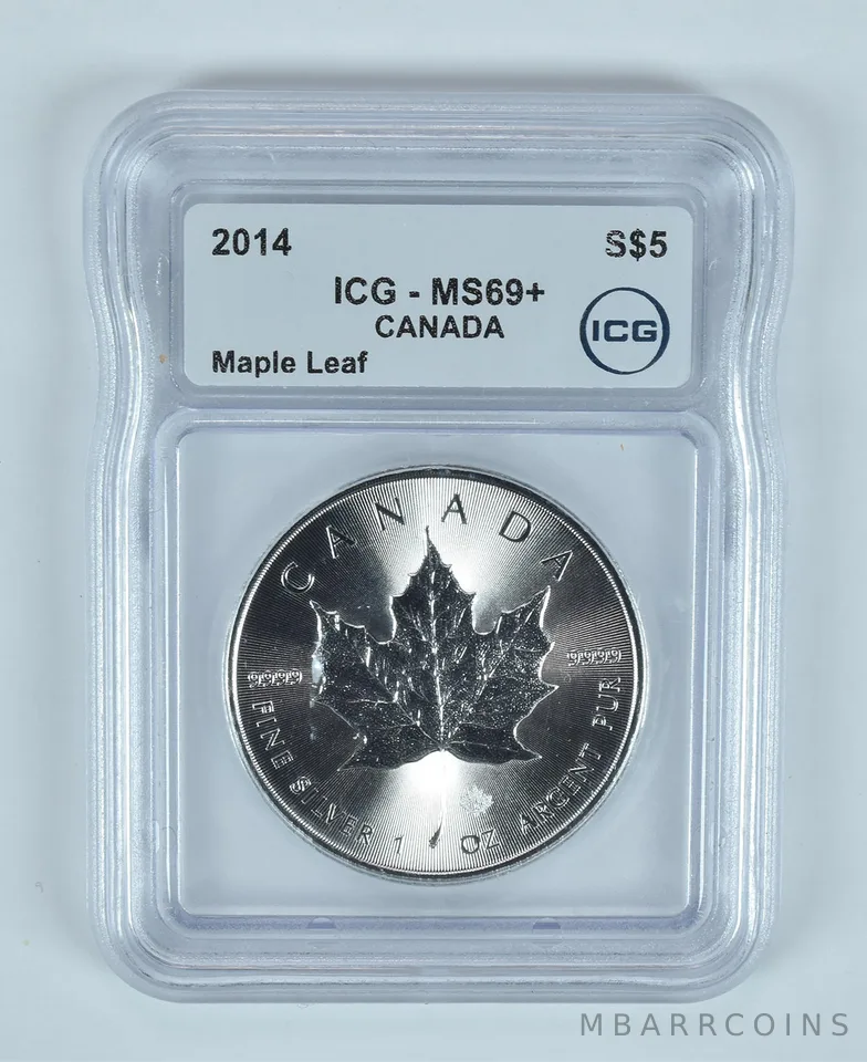 2014 Canada 5 Dollar Silver Maple Leaf MS69+ PLUS ICG