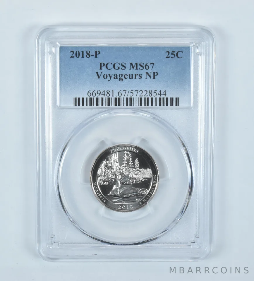 2018-P Washington Quarter ATB Voyageurs MS67 PCGS