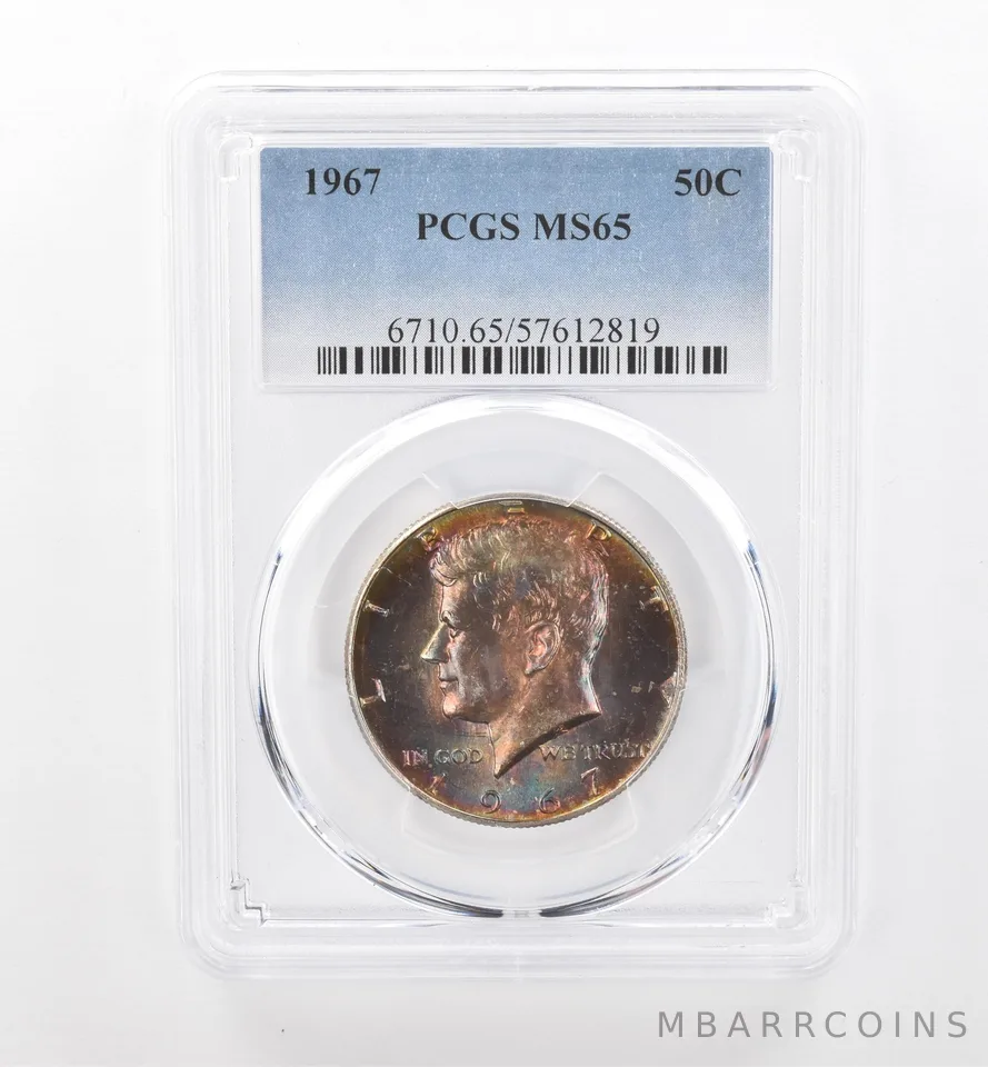 1967 Kennedy Half Dollar MS65 PCGS Beautiful Tone *1857