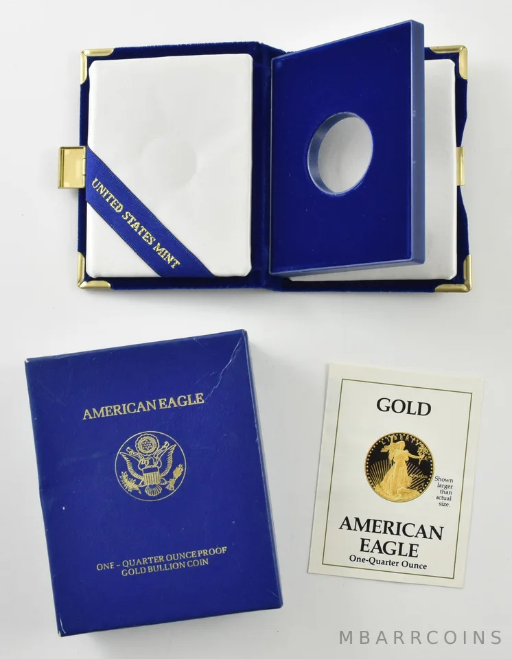 OGP 1989-P Gold Eagle 1/4 oz Proof - BOX & COA - NO COIN