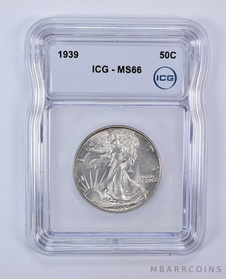 1939 Walking Liberty Half Dollar MS66 ICG