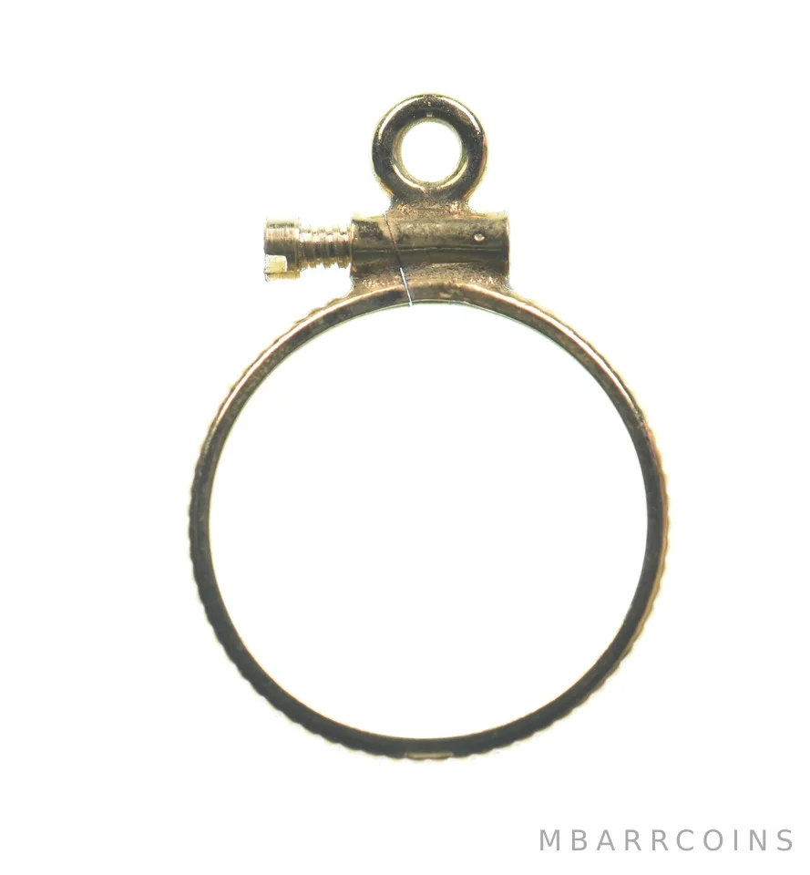 12K 13mm GF Gold $1 Piece Or 2 Peso Mexico Coin Bezel Pendant Frame Edge *1392