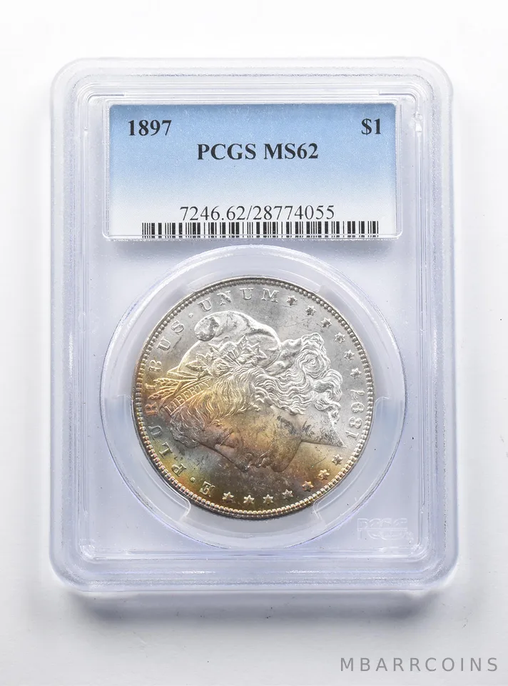 MS62 1897 Morgan Silver Dollar PCGS a1257