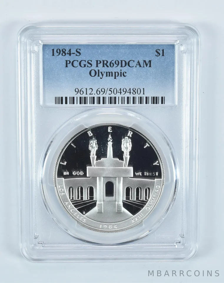 1984-S Olympic Commemorative Dollar PR69 DCAM PCGS Blue Label