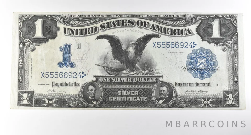 1899 $1 Silver Certificate Large Note Blue Seal *2843