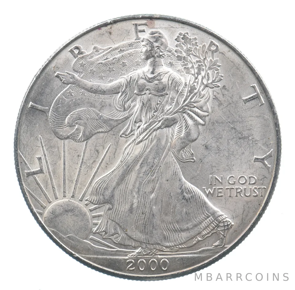 Better Date 2000 American Silver Eagle 1 Troy Oz .999 Fine Silver *649