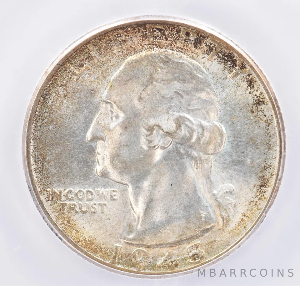 1945-D Washington Quarter MS67 ICG Beautiful Tone *2153