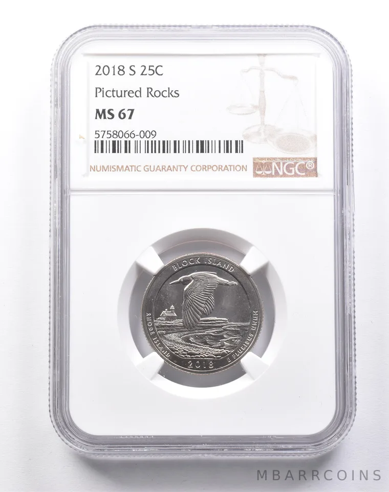 MS67 2018-S Washington Quarter Pictured Rocks NGC *6157