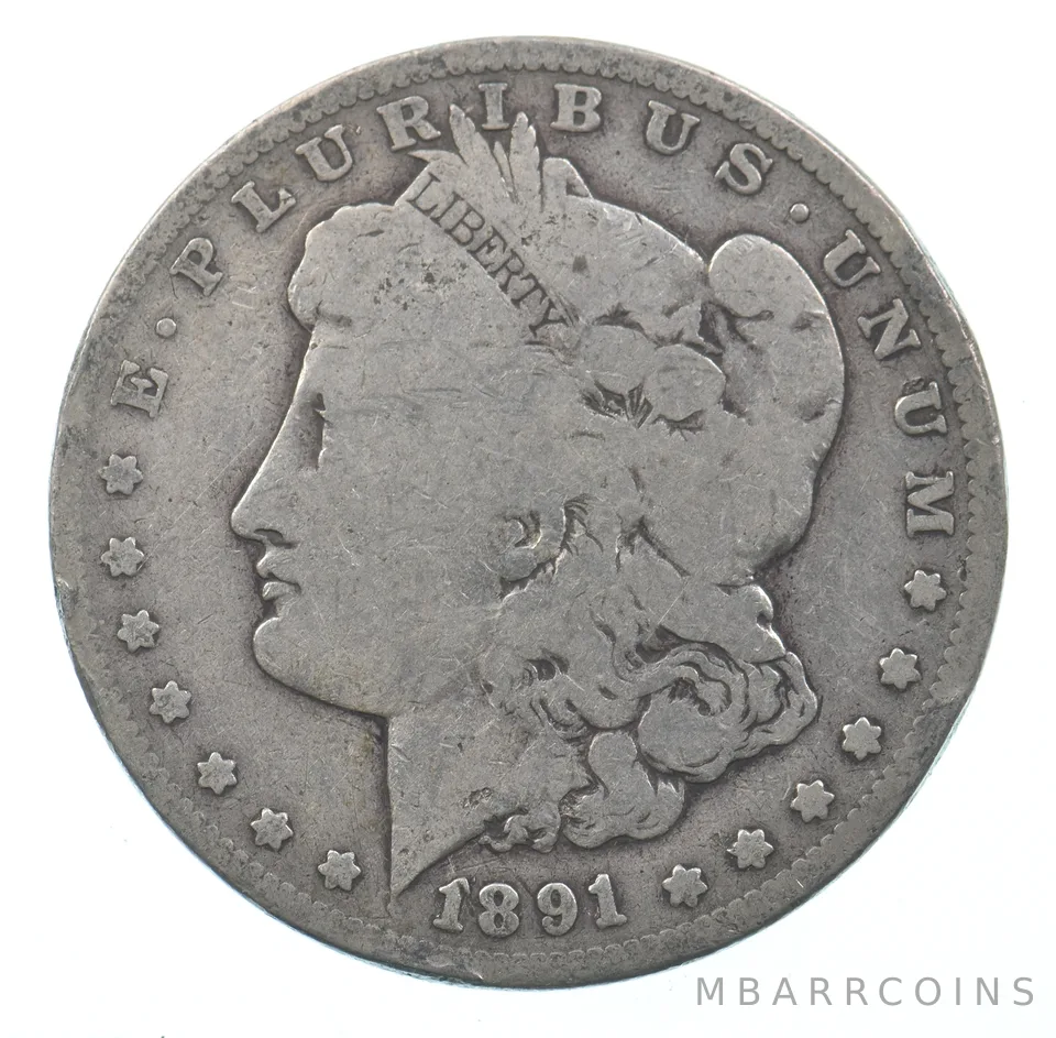 Early - 1891 Morgan Silver Dollar - 90% US Coin *622