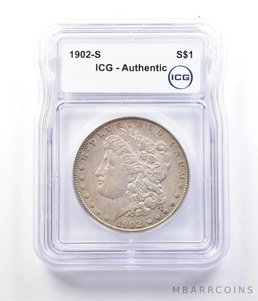 1902-S Morgan Silver Dollar Authentic ICG a2900