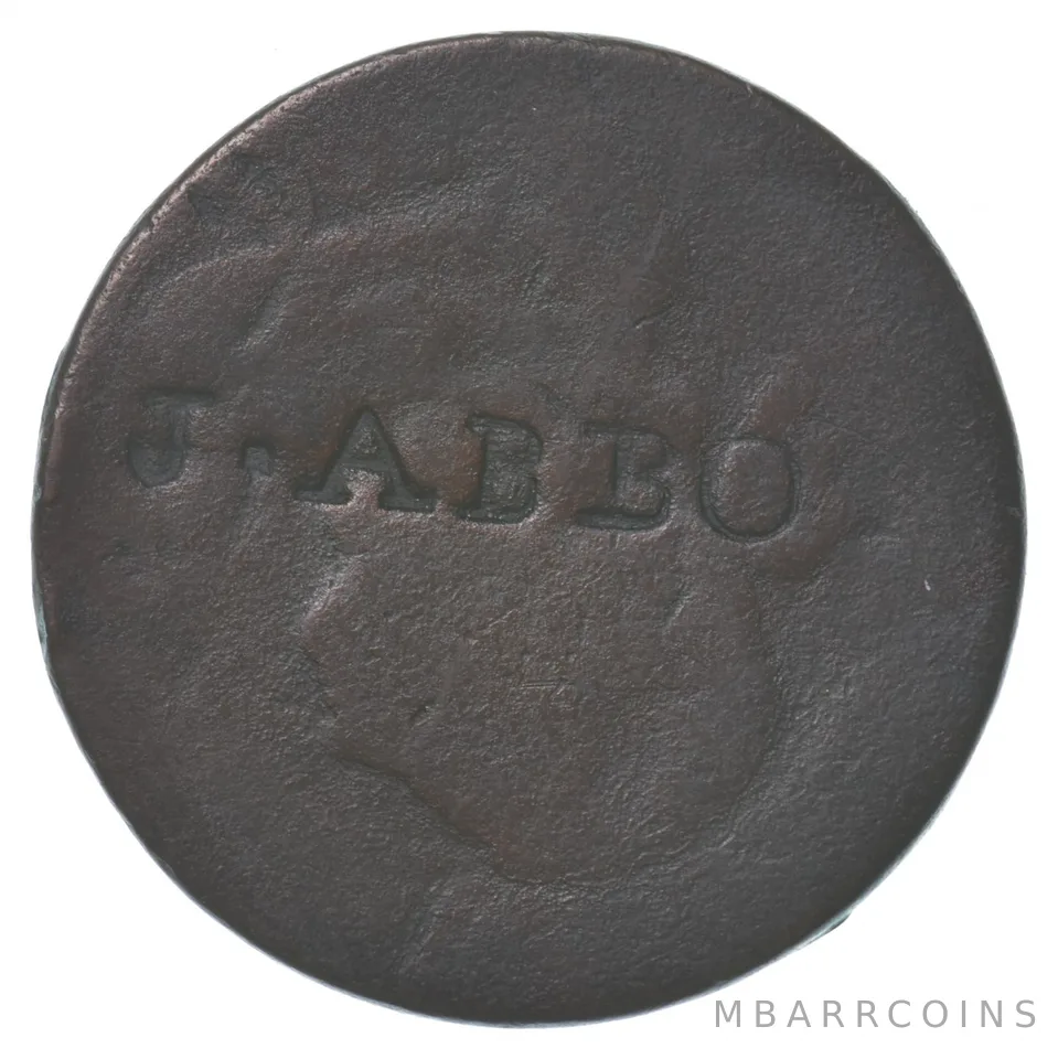 1806 Draped Bust Large Cent Counter Stamped "J.Abbo" *8660