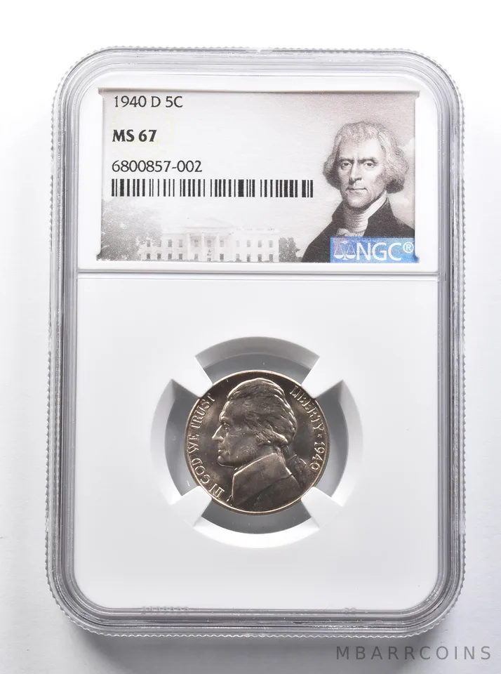 MS67 1940-D Jefferson Nickel NGC *8378