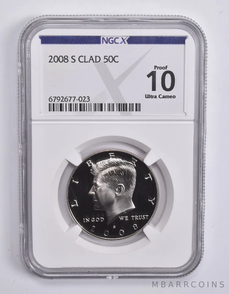 2008-S Kennedy Half Dollar CLAD Proof 10 UCAM NGC X NGCX