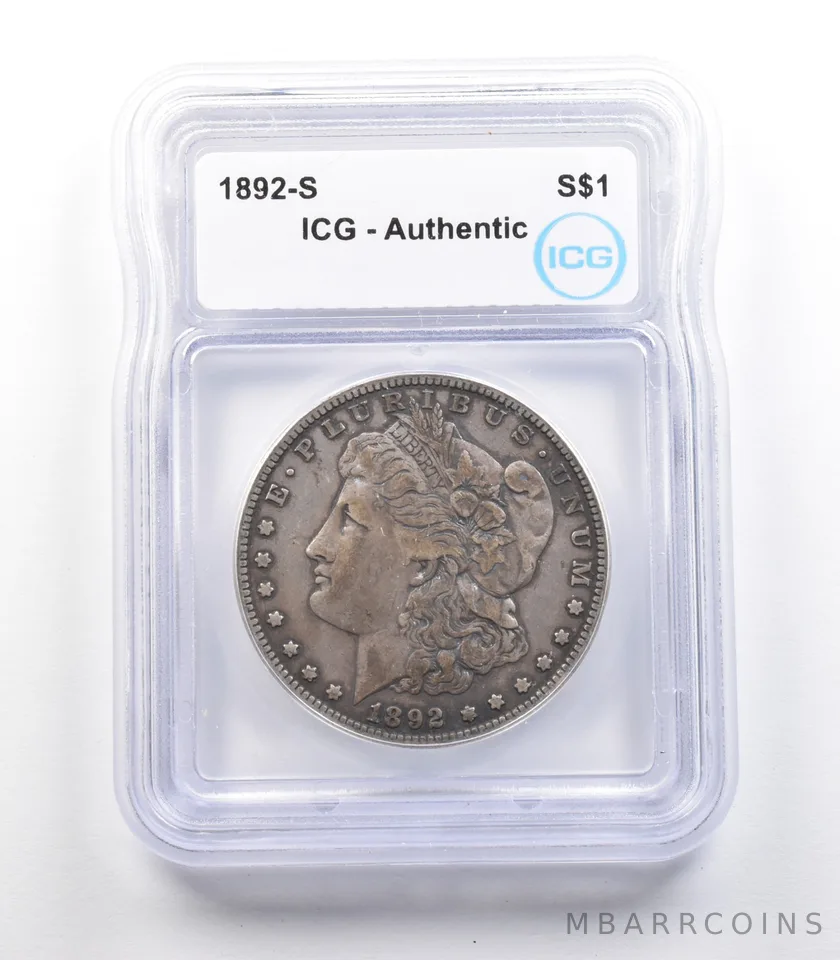 1892-S Morgan Silver Dollar Authentic ICG *2417