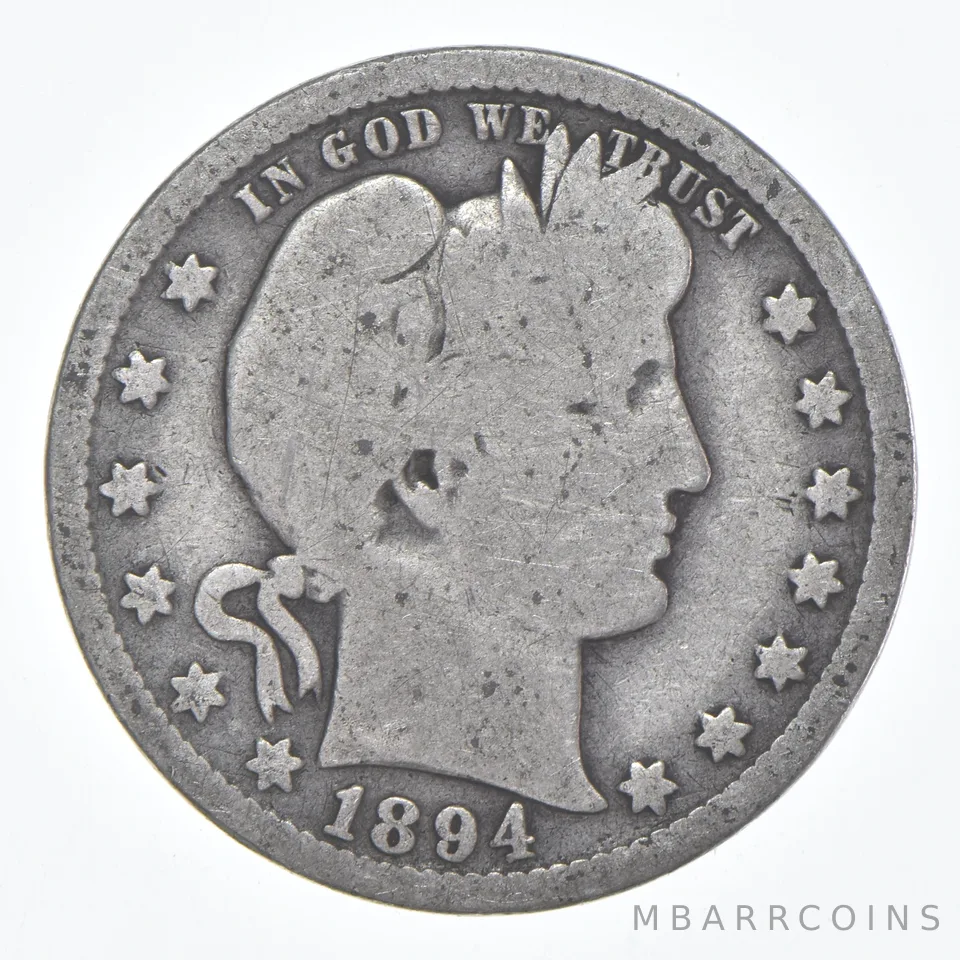 1894-O Barber Quarter Average Circ