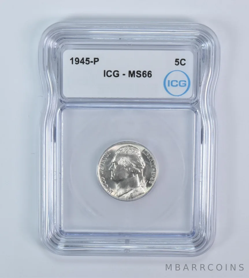 1945-P Jefferson Nickel MS66 ICG