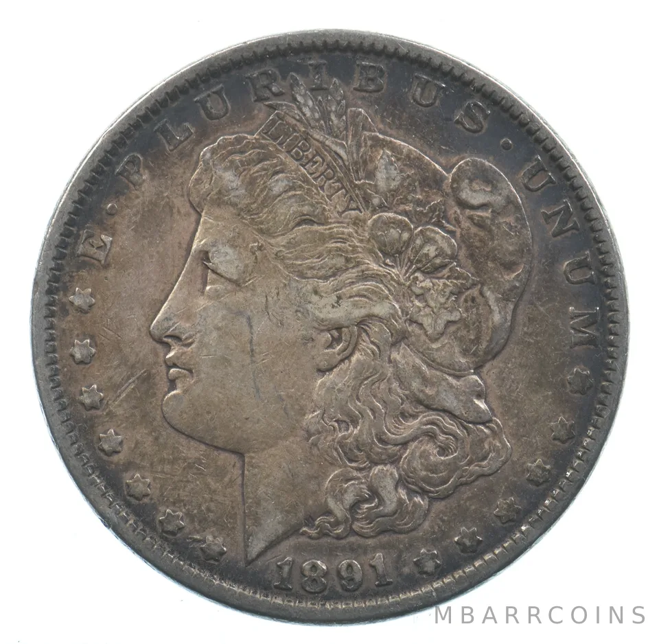 Early - 1891 Morgan Silver Dollar - 90% US Coin *033