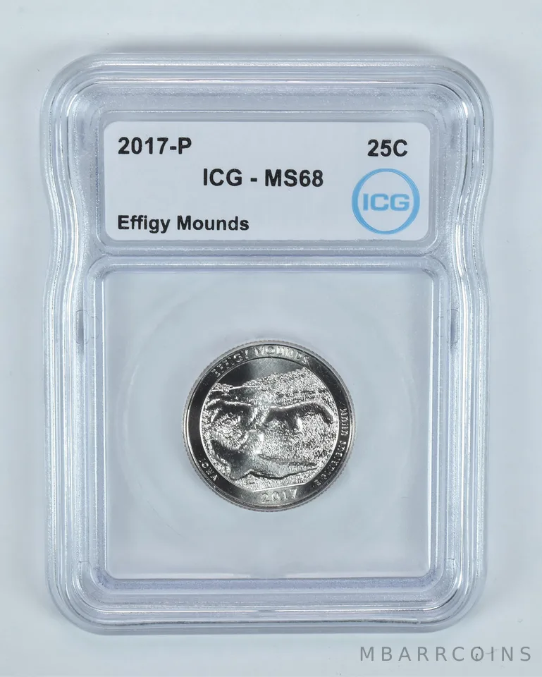 2017-P Washington Quarter ATB Effigy Mounds MS68 ICG