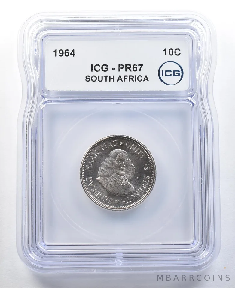 1964 South Africa 10 Cents PR67 ICG *3281