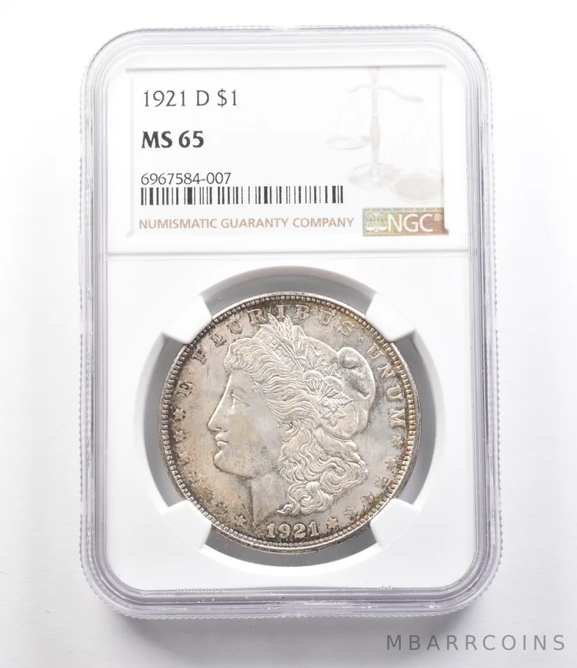 1921-D Morgan Silver Dollar MS65 NGC *2569