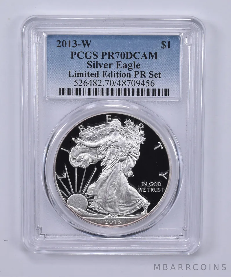 2013-W American Silver Eagle Limited Edition Set PR70 DCAM PCGS Blue Label