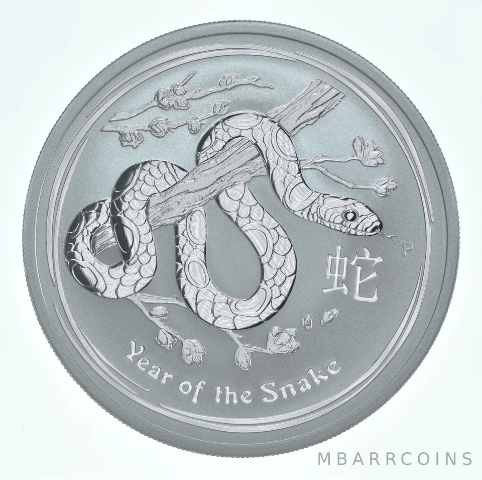 2013 P Australia 2 Dollars Silver Lunar Year Of The Snake 2 Oz