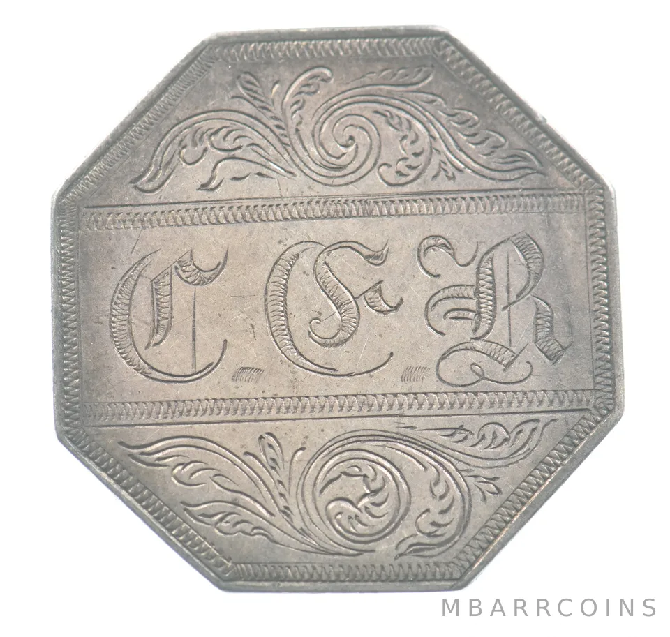 ND Seated Liberty Quarter Love Token CFR Victorian *4813