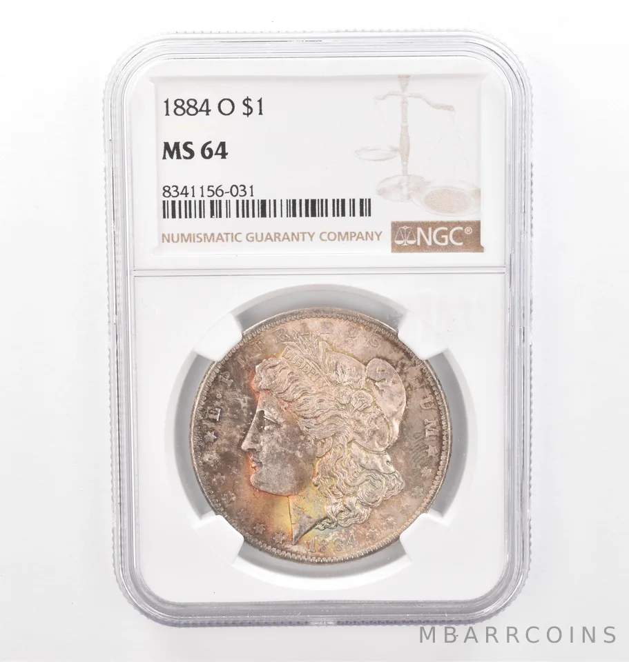 1884-O Morgan Silver Dollar MS64 NGC Beautiful Tone *2063