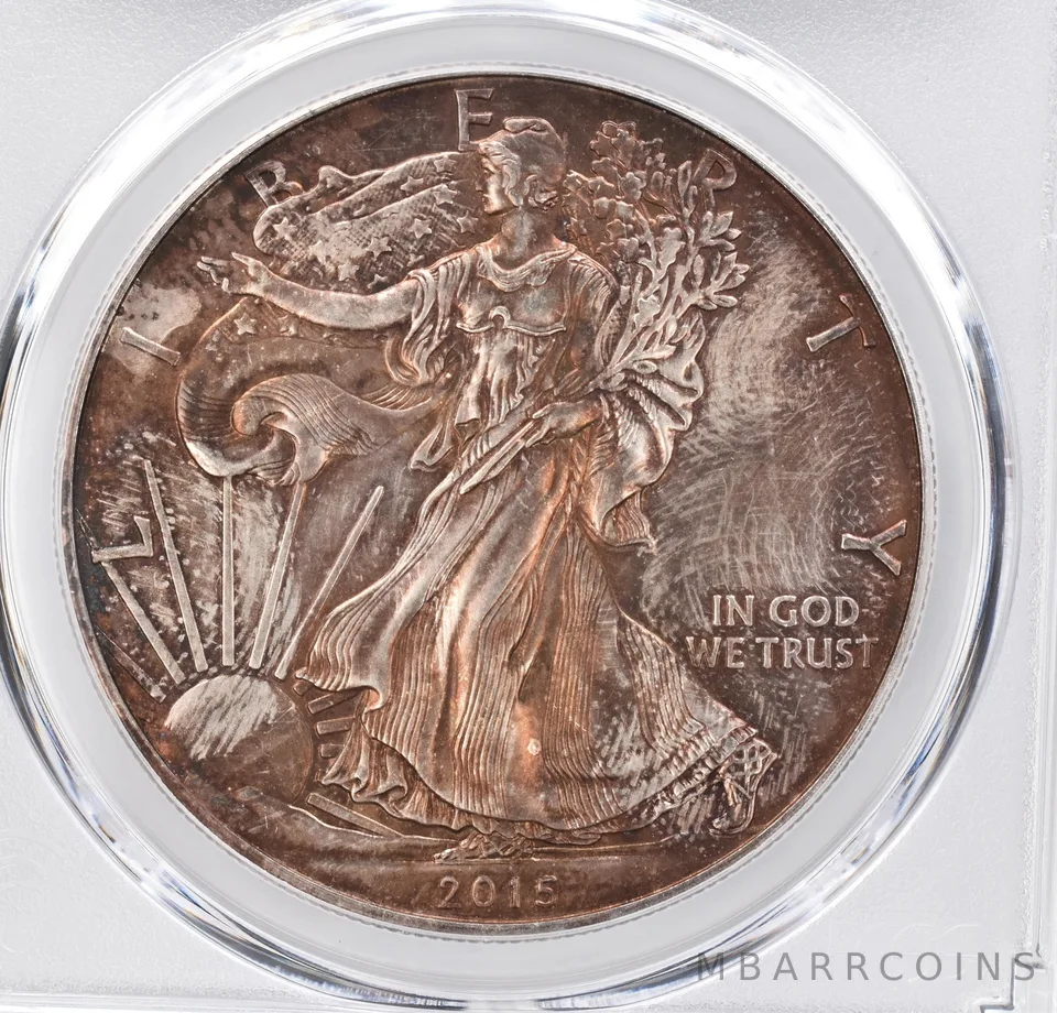 2015 American Silver Eagle MS68 PCGS Beautiful Tone *1265