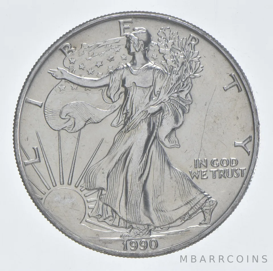 Better Date 1990 American Silver Eagle 1 Troy Oz .999 Fine Silver *154