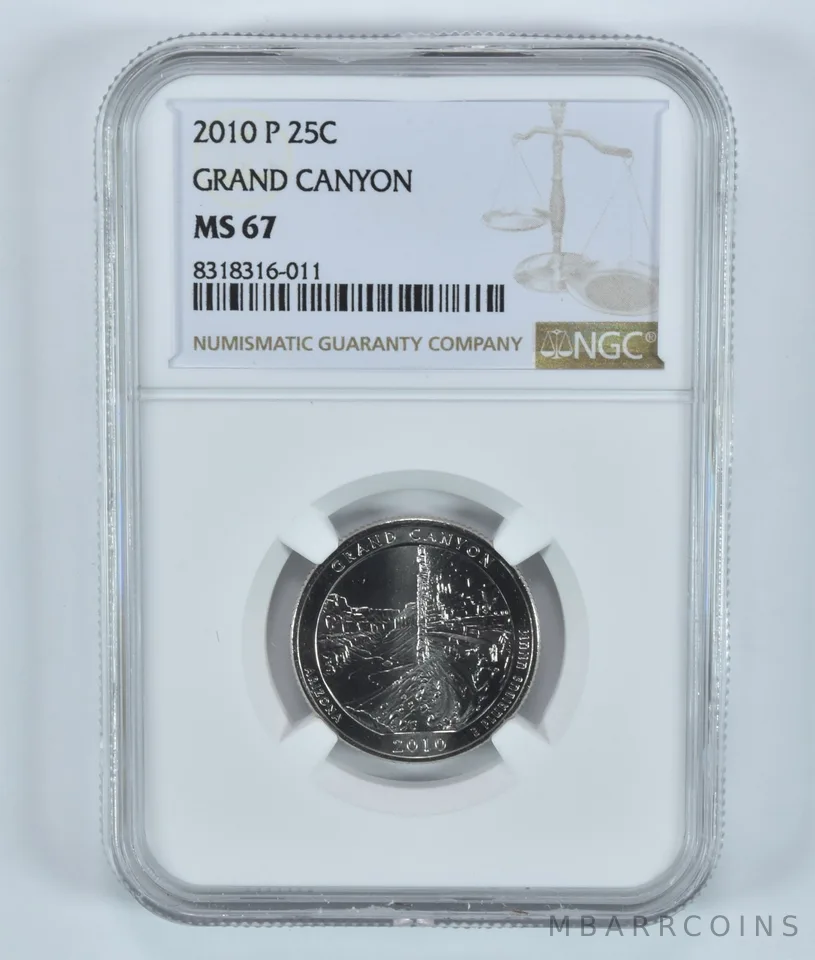 2010-P Washington Quarter ATB Grand Canyon America The Beautiful MS67 NGC