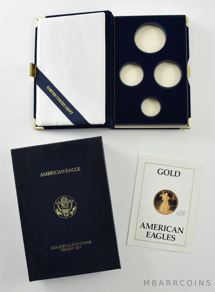 OGP 1988 Gold Eagle Proof Set 4-Coin BOX & COA - NO COINS