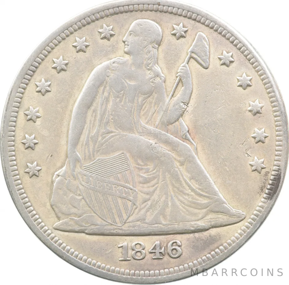 1846 Seated Liberty Silver $1 a1927