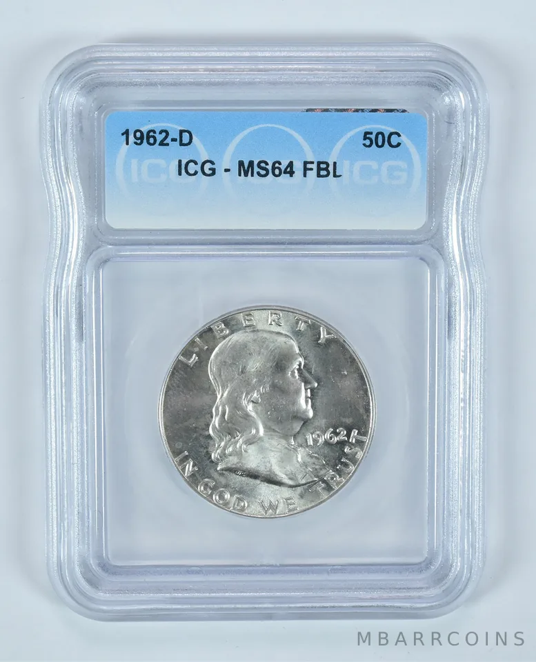1962-D Franklin Half Dollar MS64 FBL ICG