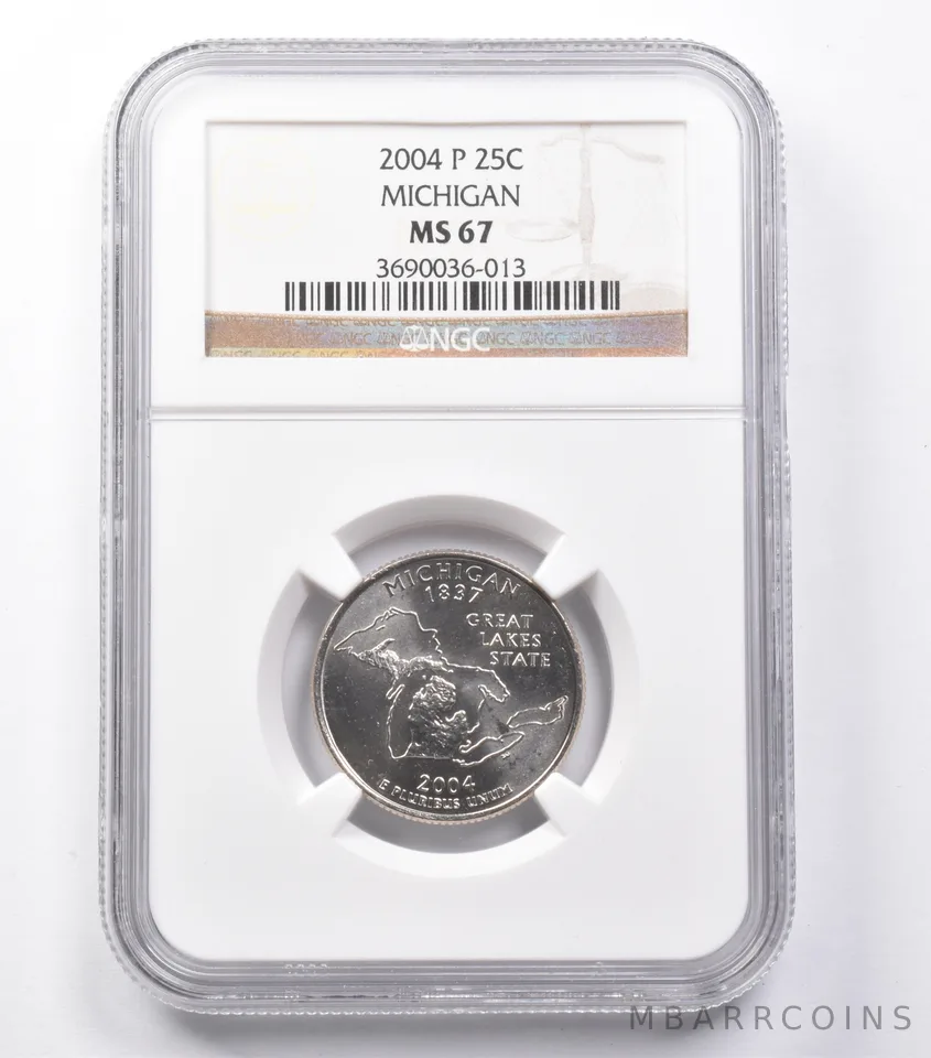 MS67 2004-P Washington State Quarter Michigan NGC *5427