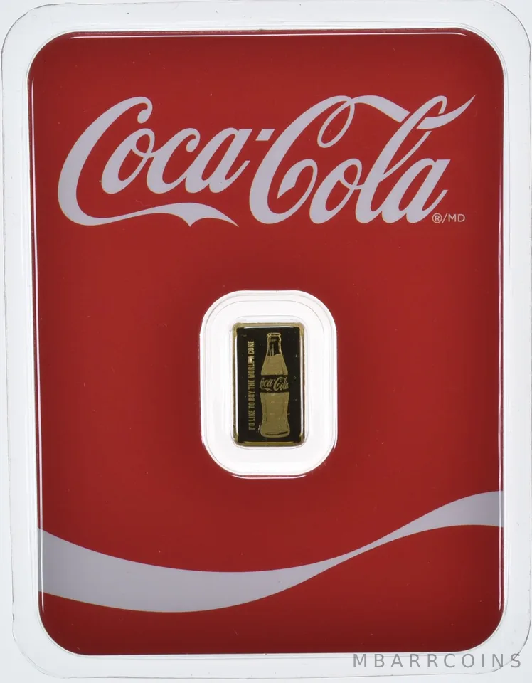 0.5 Gram Gold Bar Coca-Cola In Assay