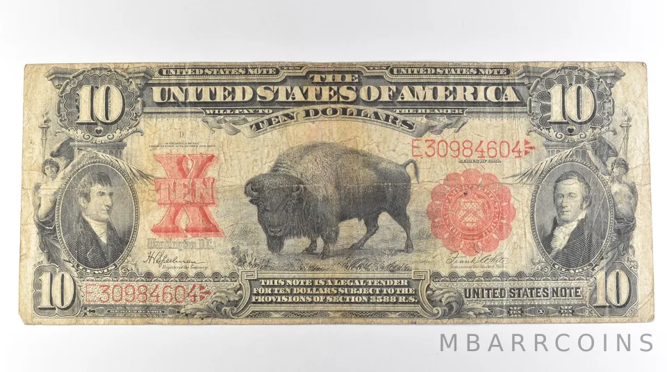 1901 $10 Legal Tender Large Note Red Seal *3104