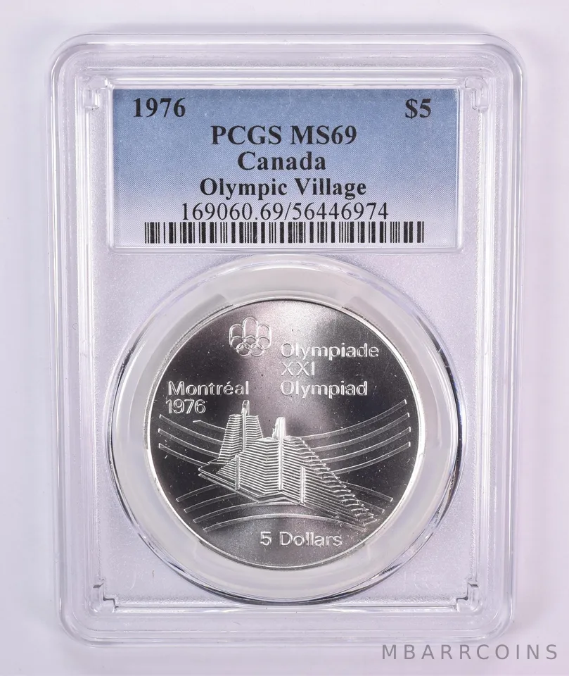 1976 Canada 5 Dollars Montreal Olympics Village MS69 PCGS